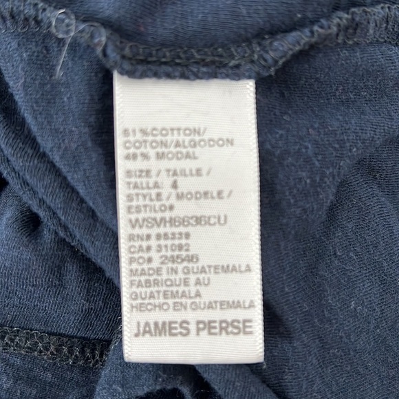 JAMES Perse Standard Button Placket Drawcord Waist Blouson Style Utility Dress - Picture 8 of 8